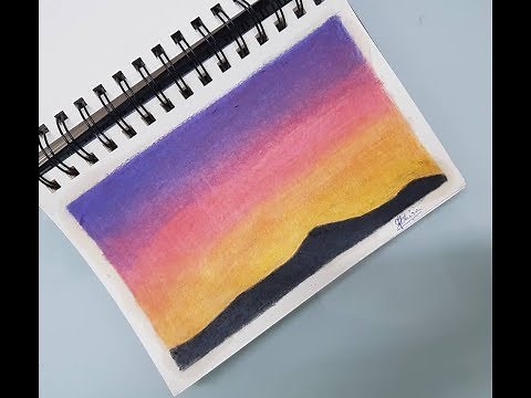 Drawing Sunset Using Colored Pencils
