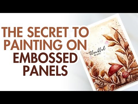 Color a GORGEOUS Embossed, Warm Woodland Scene with Watercolors!