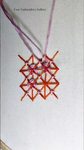 How to Embroider a Star Pattern Using Woven Wheel & Straight Stitches | Easy Embroidery Gallery