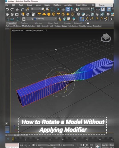 Stop!Don’t Apply Modifiers: Rotate Your Model the RIGHT Way in 3dsmax #shortvideo #3dsmax #tips