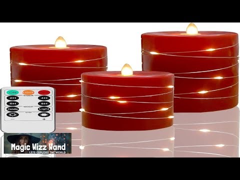 Red flameless Candles with Remote Control Timer Battery Operated LED Pillar Candles