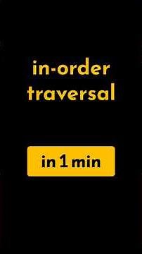 In-order binary tree traversal simplified for every coder in 1 min | #geekific #inorder #in1min