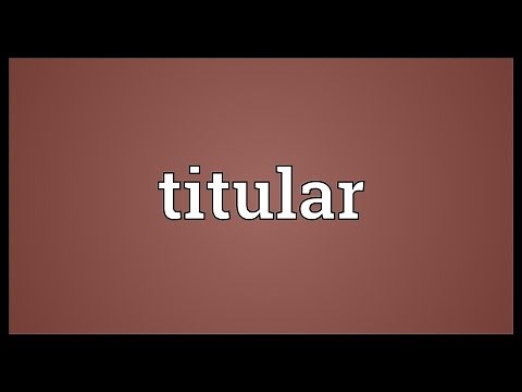 Titular Meaning