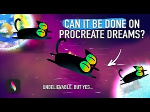 Easy Procreate Dreams animation tutorial. Space cats