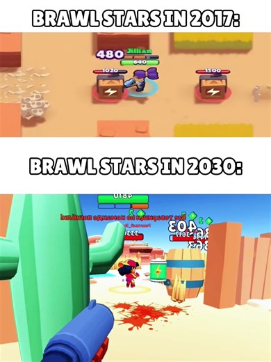 Brawl stars now vs future brawl #brawlstars #newbrawler #update #supercell #meme #memes