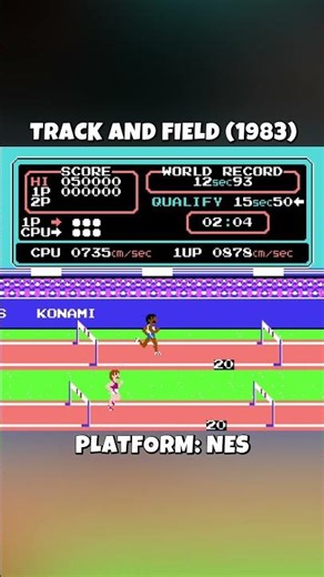 Track & Field 1983 | 110 Meter Hurdles (NES) #retrogaming #retro #nintendo #arcade #retrogamer