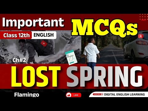 Lost Spring Class 12 English | Most Important MCQs for 2026 Board Exam | Flamingo Chapter 2