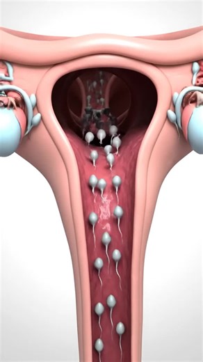 Inside the female reproductive system explained #animation #babymovements #foryoupage #momsoftiktok #femalereproductivesystem