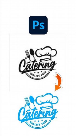 Simple Photoshop Trick to Convert low quality Image into Vector Logo