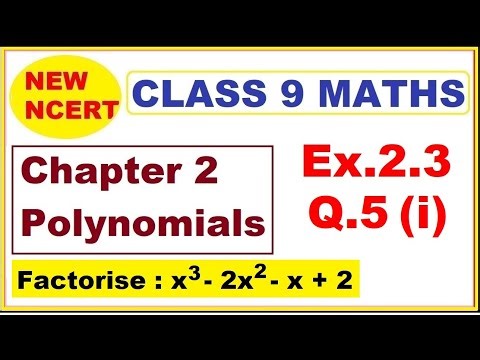 Class 9 Maths | Ex.2.3 Q5 (i) | Chapter 2 | Polynomials | New NCERT | Ranveer Maths 9