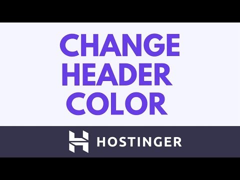 How To Change Header Color In Hostinger Website Builder | Easy Tutorial