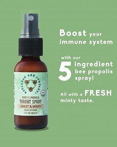 35K views · 506 reactions | Boost your immunity naturally with products straight from the hive.  Our Propolis throat spray is a wellness powerhouse that is rich in vitamins and antioxidants. BEE healthy naturally. | Savannah Bee Company | Facebook