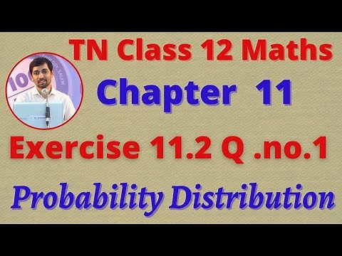 12th Maths Exercise 11.2 Q.No.1 Probability Distributions Chapter 11 TN New Syllabus