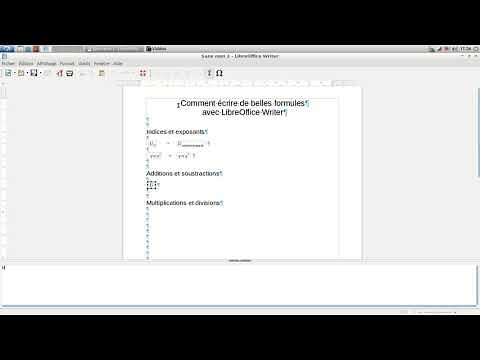 Ecrire des formules mathématiques avec LibreOffice