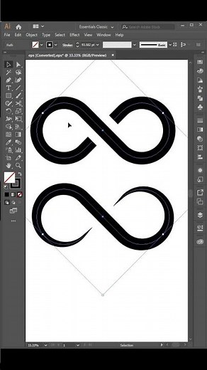 How to make Infinity Logo Design - Adobe Illustrator #illustrator #logodesign#short
