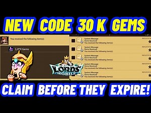 7 New Redeem Codes for 30K Gems! | Claim Before They Expire Lords Mobile