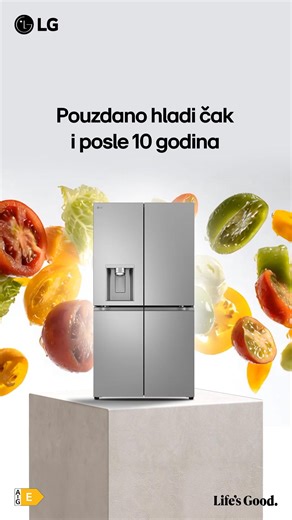 Nudimo 10 godina garancije na LG Linear Inverter kompresor.👌 Pored toga, zahvaljujući LinearCooling™ tehnologiji, ovaj frižider smanjuje temperaturne oscilacije uprkos ogromnom kapacitetu, čuvajući svežinu namirnica do 7 dana. Saznajte više o jednom od naših popularnih modela: https://www.lg.com/rs/frizideri/lg-gml960pyfe Označeni uređaj pripada energetskoj klasi E (na skali A - G). | LG Global