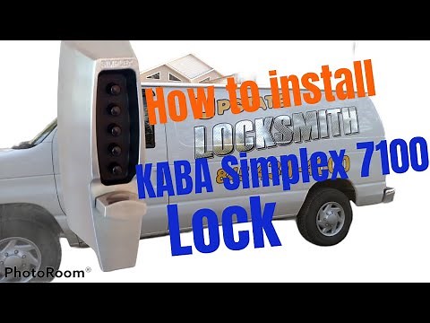Combination lock install KABA Simplex how to
