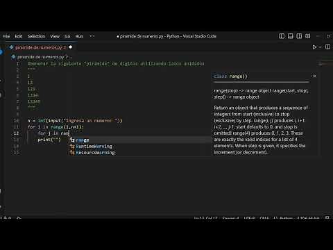 Pirámide de números en Python
