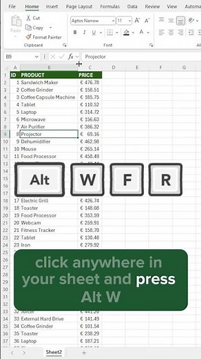 Headers Disappear When You Scroll? Freeze Them with This Excel Shortcut!