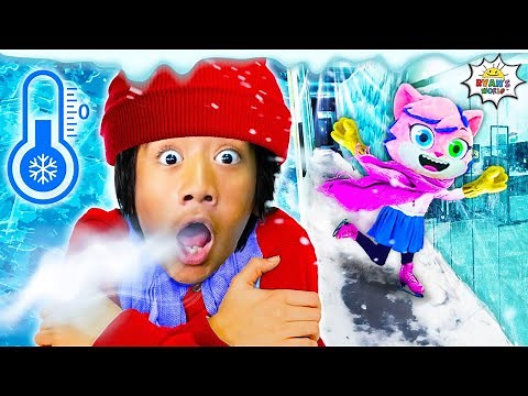 Ryan Escapes the FROZEN Obby Challenge!