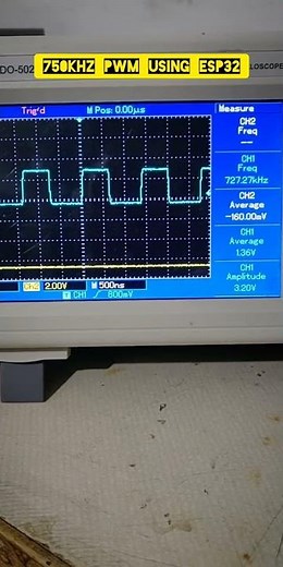 How to generate 750KHz PWM using ESP32 | Arduino Programming