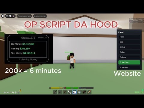 OP SCRIPT AUTOFARM DA HOOD (200K IN 6 MINUTES) | PC/MOBILE