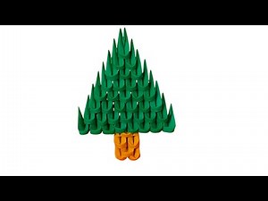 Easy Mini 3D Origami Christmas Tree 1 – Only 76 Pieces! | Simple DIY Tutorial