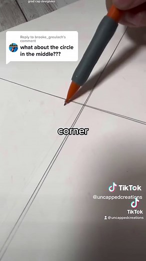 Replying to @brooke_greulach DIY Graduation Cap, how to cut the center hole for a grad cap topper, cutting the center button hole for a grad cap