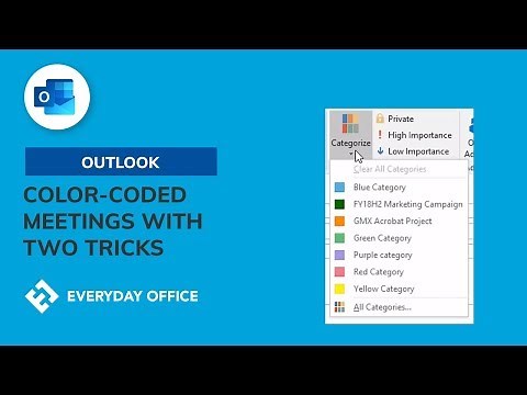 Color-Coding Meetings Two Ways in Outlook