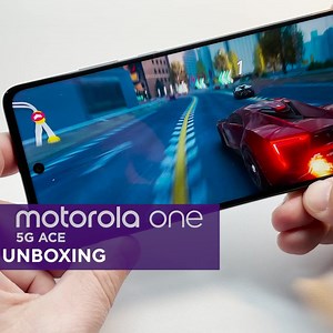 Introducing the NEW moto one 5G ace now available at Metro by T-Mobile! Moto one 5G ace has all the best features like a 6.7" HD display and crazy long-life battery. Check out all these 🔑 features and more in our unboxing video ⬇️! | Metro by T-Mobile