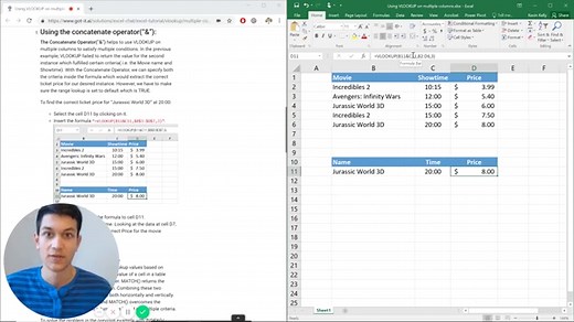 Using VLOOKUP on multiple columns
