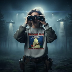 Alien Christmas Jumper, the X-mas Files Sweatshirt, Funny UFO Holiday Sweater, 90s Sci-fi Parody Gift, Geeky Xmas Pullover - Etsy UK