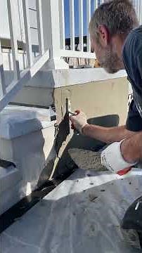 Easy DIY Stucco Foundation Step Repair with Smooth Sponge Finish