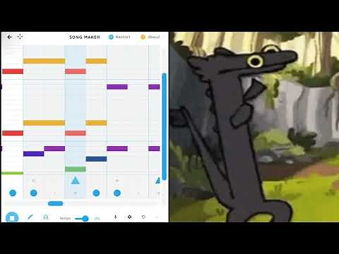Toothless Dancing Meme on Chrome Music Lab