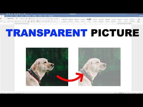 How To Change Picture Transparency In Word