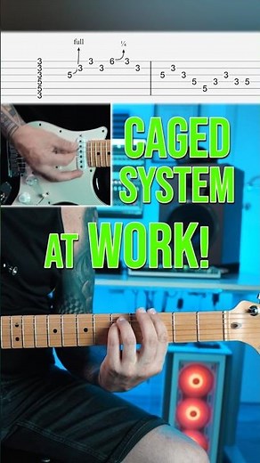 Navigate Minor Chords ANYWHERE on the Neck with the CAGED System // BGT 53 #shorts