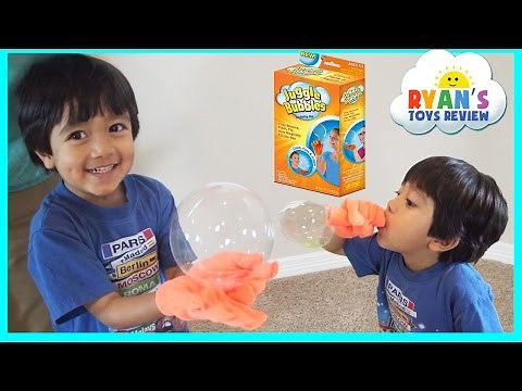 Ryan plays JUGGLE BUBBLES Magic No Pop Bubbles