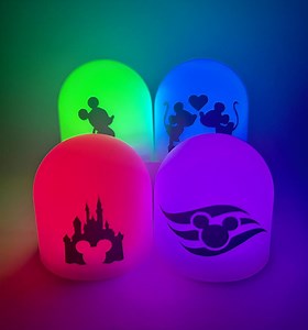 Disney Cruise Night Light - Color Changing Mini Light | Fish Extender Gifts, Party Favor | DCL Ships, Mickey Ears, Custom Character Stickers - Etsy