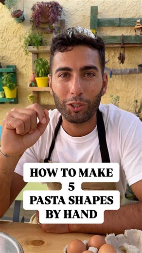 392K views · 20K reactions | 5 easy pasta shapes you can make by hand...