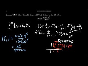 Error Bound for Simpson's Rule