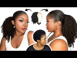 HOW TO😱 Sleek Down Drawstring Ponytail On 4C Short Natural Hair