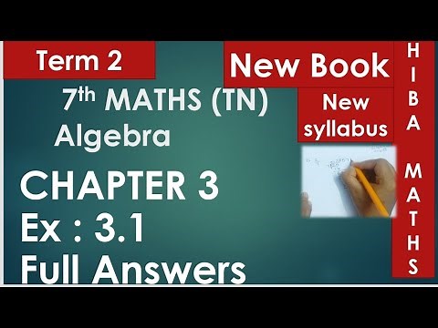 7th maths term 2 chapter 3 exercise 3.1 full answers tn samacheer new syllabus