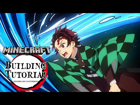 Minecraft Demon Slayer Tanjiro Kamado Statue Building Tutorial
