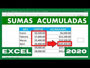 como hacer SUMAS ACUMULADAS en EXCEL ( 3 formas)