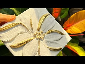 1039-How to apply gold leaf on painting | plaster art