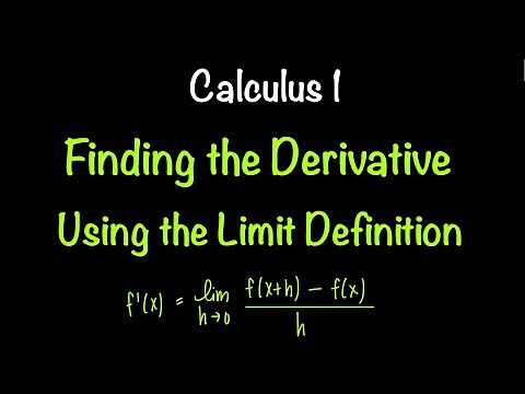 Finding the Derivative Using the Limit Definition | Calculus 1 | Math with Professor V