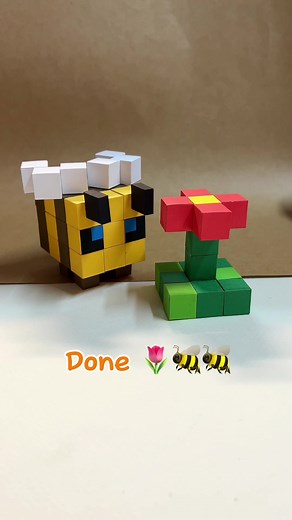 Mini Minecraft Bee Papercraft Tutorial | DIY Paper Crafts