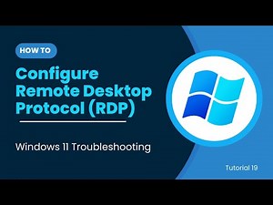 19 | How To Configure Remote Desktop Protocol (RDP) | Windows 11