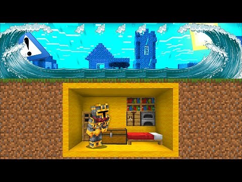 Minecraft TSUNAMI APOCALYPSE DISASTER VILLAGE MOD / BUILD BUNKER TO SAVE VILLAGERS! Minecraft Mods
